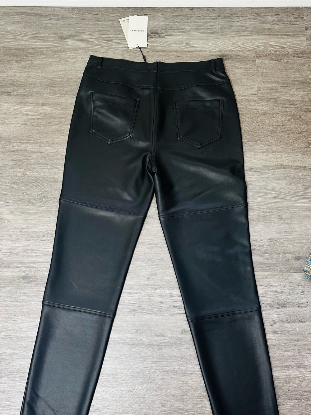Faux Leather Skinny Pants - Black